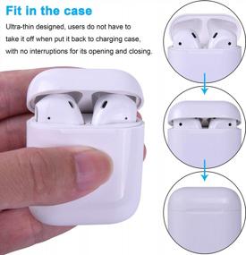 img 3 attached to 10 Pairs Ultra Thin Soft Silicone Anti-Slip Ear Tips For Apple AirPods 2 & 1 - Wisdompro White Color