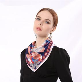 img 1 attached to 🧣 Beige Square Neck Scarf for Women - Stylish Sleepwear Accessory in Scarves & Wraps