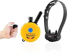 img 1 attached to 🐶 E-Collar FT-330: Waterproof Remote Finger Trainer Micro Educator with 1/2 Mile Range, Static, Vibration and Sound Stimulation - Includes PetsTEK Dog Training Clicker