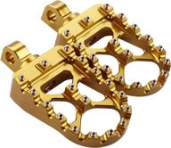 🏍️ gold cnc wide footpegs for harley dyna sportster fatboy iron 883 - 360° rotating mx bobber & chopper style, motorcycle footpegs логотип