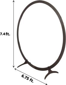 img 2 attached to Rustic Wedding Arch Backdrop Stand: Efavormart'S 7.4Ft Dark Brown Wood DIY Round Photo Background Stand