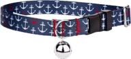 🐱 stylish cat collar from country brook petz - summer breeze collection (anchors away) logo