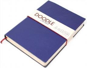 img 4 attached to Express Your Artistic Side With Artway Doodle - Purple Leather Journal/Sketchbook - 150Gsm Cartridge Paper
