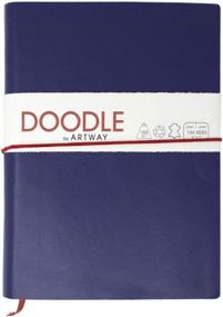 img 3 attached to Express Your Artistic Side With Artway Doodle - Purple Leather Journal/Sketchbook - 150Gsm Cartridge Paper