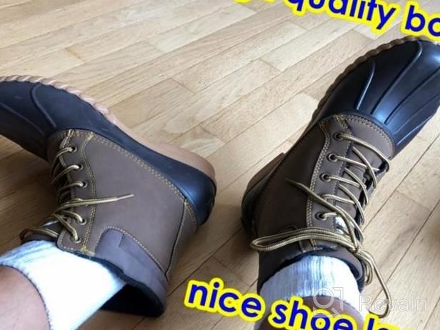 img 1 attached to Stay Warm And Dry This Winter With ALEADER'S Mens Waterproof Shell Fur Lined Snow Boots review by Brian Cooper