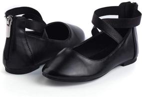 img 3 attached to 👟 NFGF316 Black Girls' Shoes by Nova Utopia Girl Flats