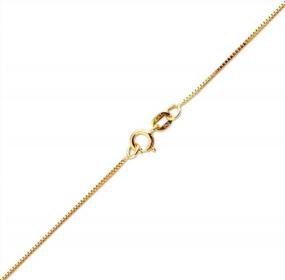 img 2 attached to 10K Yellow Gold 0.40Mm Lightweight Box Chain Necklace With Spring Clasp - LoveBling