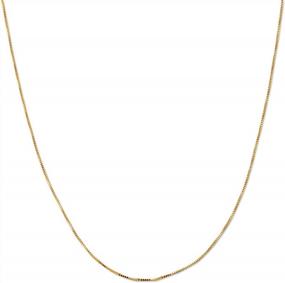 img 4 attached to 10K Yellow Gold 0.40Mm Lightweight Box Chain Necklace With Spring Clasp - LoveBling