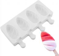 create your own fun and tasty treats with homankit's 4-cavity mini oval ice pop mold set with 50 wooden sticks! logo