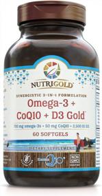 img 4 attached to Omega-3 Fish Oil With CoQ10 & Vitamin D3 - 60 Softgels (700Mg Omega-3, 2500 IU Vitamin D3, 50Mg Kaneka Q10)