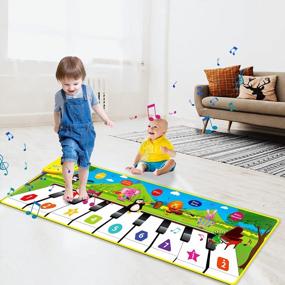 img 3 attached to Разожгите музыкальный интерес вашего ребенка с ковриком для фортепиано Aywewii - идеальной игрушкой Монтессори для девочек 1 года!