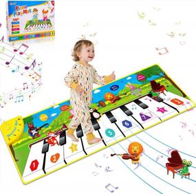 img 4 attached to Разожгите музыкальный интерес вашего ребенка с ковриком для фортепиано Aywewii - идеальной игрушкой Монтессори для девочек 1 года!