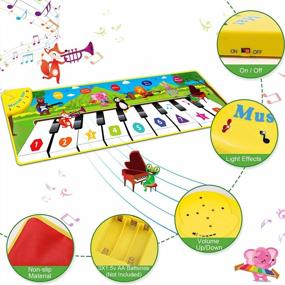 img 1 attached to Spark Your Child'S Musical Interest With Aywewii Piano Mat - Perfect Montessori Toy For 1 Year Old Girls!