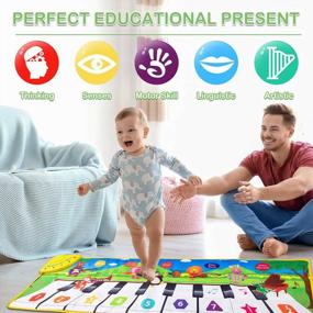 img 2 attached to Spark Your Child'S Musical Interest With Aywewii Piano Mat - Perfect Montessori Toy For 1 Year Old Girls!