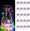 mumuxi multicolor battery operated fairy lights [20 pack], 3.3ft 20 led mini string lights for indoor mason jars halloween christmas decoration logo