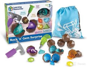 img 4 attached to Rock and Gem Surprise Sorting, Matching, and Counting Activity Set - Early STEM Learning Resources for Kids, 19 Pieces, Ages 3+