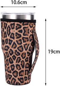 img 3 attached to Keep Your Iced Coffee Chilled Anywhere With 2 Reusable Neoprene Cup Sleeves - Perfect For 30Oz Starbucks And Dunkin' Donuts Cups!