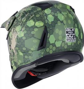 img 2 attached to GLX GX623 DOT Kids Youth ATV Off-Road Dirt Bike Motocross Helmet Combo With Gloves & Goggles - Camouflage X-Large