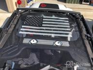 img 1 attached to 2007-2017 Jeep Wrangler JKU 4 Door Sunshade Mesh Top Cover - Durable UV Protection With US Flag Design - Voodonala review by Cornelius Reeves