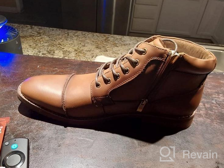 img 1 attached to Step Up Your Style Game With These Men'S Leather Oxford Dress Chukka Boots - Perfect For Business And Work review by Jon Robertson