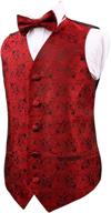 🧥 alizeal paisley adjustable pre-tied waistcoat for boys' clothing in suits and sport coats logo