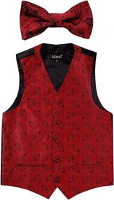 img 3 attached to 🧥 Alizeal Paisley Adjustable Pre-Tied Waistcoat for Boys' Clothing in Suits and Sport Coats