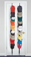 🧢 caprack18 over-the-door hat rack and organizer - baseball cap rack stand for door or closet - holds up to 18 caps - black логотип