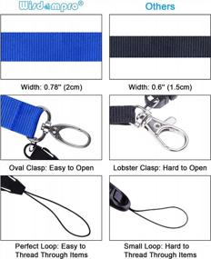 img 1 attached to Wisdompro 5Pcs Polyester Office Lanyard Set With Detachable Buckle And Oval Clasp For Phone, Camera, Keys And ID - Available In 4 Vibrant Colors
