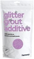 lavender glitter grout tile additive 100g for bathroom, wet room, and kitchen - hemway, easy to use with epoxy resin or cement-based grout, temperature resistant logo