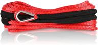 🔴 xpv sk75 1/4" x 49' dyneema synthetic winch rope cable | black protective sleeve | suv atv utv vehicle boat car (10000lbs, red) логотип
