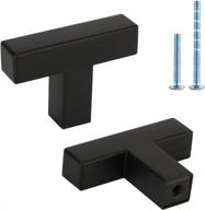upgrade your cabinets with lontan matte black square knobs - pack of 25 stainless steel dresser drawer door knobs logo