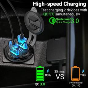 img 3 attached to Charger Voltmeter Waterproof Aluminum Motorcycle