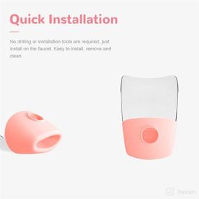 img 1 attached to 🚰 Safelon 2Pcs Faucet Extender: Double Hole Design for Babies & Toddlers, Ensuring Easy Access to Most Faucets (Pink)