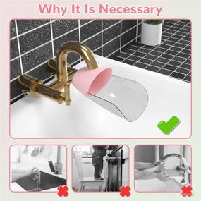 img 3 attached to 🚰 Safelon 2Pcs Faucet Extender: Double Hole Design for Babies & Toddlers, Ensuring Easy Access to Most Faucets (Pink)