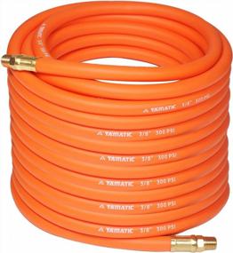 img 4 attached to YAMATIC 100 Ft Hybrid Air Hose With Heavy Duty 300 PSI And Kink Resistance