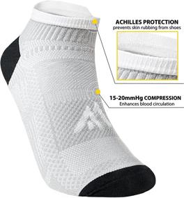 img 3 attached to Low Cut Ankle Compression Socks With Plantar Fasciitis Support For Men And Women - Ideal For Running And Athletic Activities