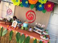 картинка 1 прикреплена к отзыву 9-футовая юбка для стола Tiki Grass для гавайского Луау, украшения и принадлежности для вечеринки по случаю дня рождения Моаны от Mike Woolford