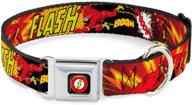 🐶 the flash boom kaboom buckle-down seatbelt style dog collar - adjustable sizes for small, medium, and large dogs logo