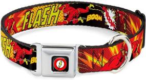 img 4 attached to 🐶 The Flash Boom Kaboom Buckle-Down Seatbelt Style Dog Collar - Adjustable Sizes for Small, Medium, and Large Dogs