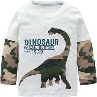 🦕 howjojo boys' cotton t-shirts with dinosaur graphic - tops, tees & shirts logo