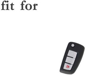 img 1 attached to 🔑 SEGADEN Silicone Cover Protector Case Skin Sleeve for NISSAN 3 Button Flip Remote Key Fob CV4507 - Gray