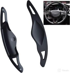 img 4 attached to 🚗 Enhance Your Hyundai Genesis G70 Interior with Sanrily Sport Metal CNC Billet Aluminum Steering Wheel Paddle Shifter Extension Covers - Black"
