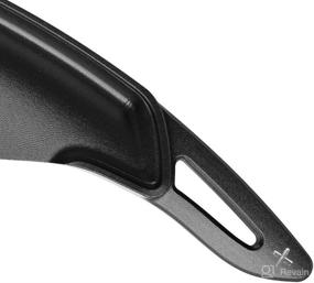 img 2 attached to 🚗 Enhance Your Hyundai Genesis G70 Interior with Sanrily Sport Metal CNC Billet Aluminum Steering Wheel Paddle Shifter Extension Covers - Black"