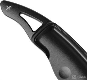 img 1 attached to 🚗 Enhance Your Hyundai Genesis G70 Interior with Sanrily Sport Metal CNC Billet Aluminum Steering Wheel Paddle Shifter Extension Covers - Black"