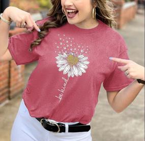 img 1 attached to Women'S Plus Size Sunflower Graphic T-Shirt Short Sleeve Casual Tees (XL-4XL)