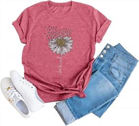 img 4 attached to Women'S Plus Size Sunflower Graphic T-Shirt Short Sleeve Casual Tees (XL-4XL)