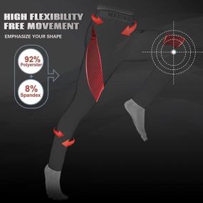 img 2 attached to Men'S MEETWEE Thermal Pants: Winter Ski Base Layer Compression Tights For Cold Weather Heat Retention