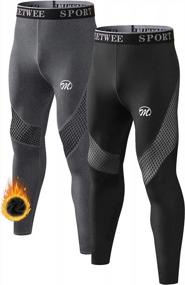 img 4 attached to Men'S MEETWEE Thermal Pants: Winter Ski Base Layer Compression Tights For Cold Weather Heat Retention