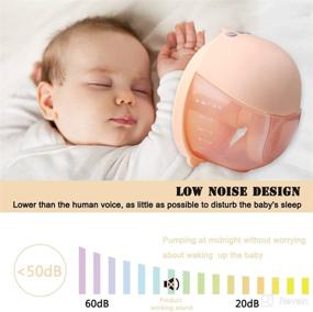 img 2 attached to 🤱 Sopewod Hands-Free Wearable Breast Pump - Strong Suction & Low Noise Electric Pump with 3 Modes & 9 Levels, Portable with 24mm Flange