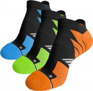 coolmax anti-blister no show running socks with seamless design and anti-odor properties logo